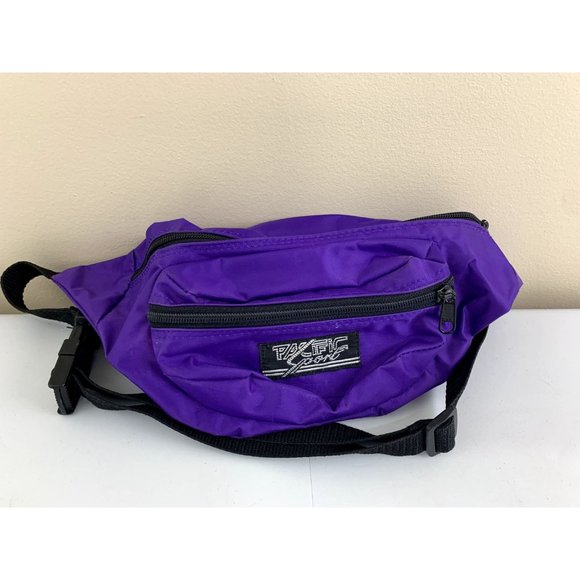 Pacific Sport Fanny Pack Vintage Purple 80s 90s Belt Bag Zipper - Picture 1 of 11